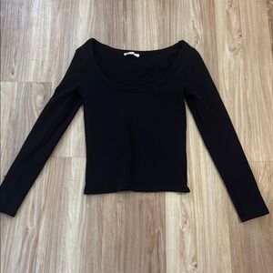 Zara Classic Black Knit Top